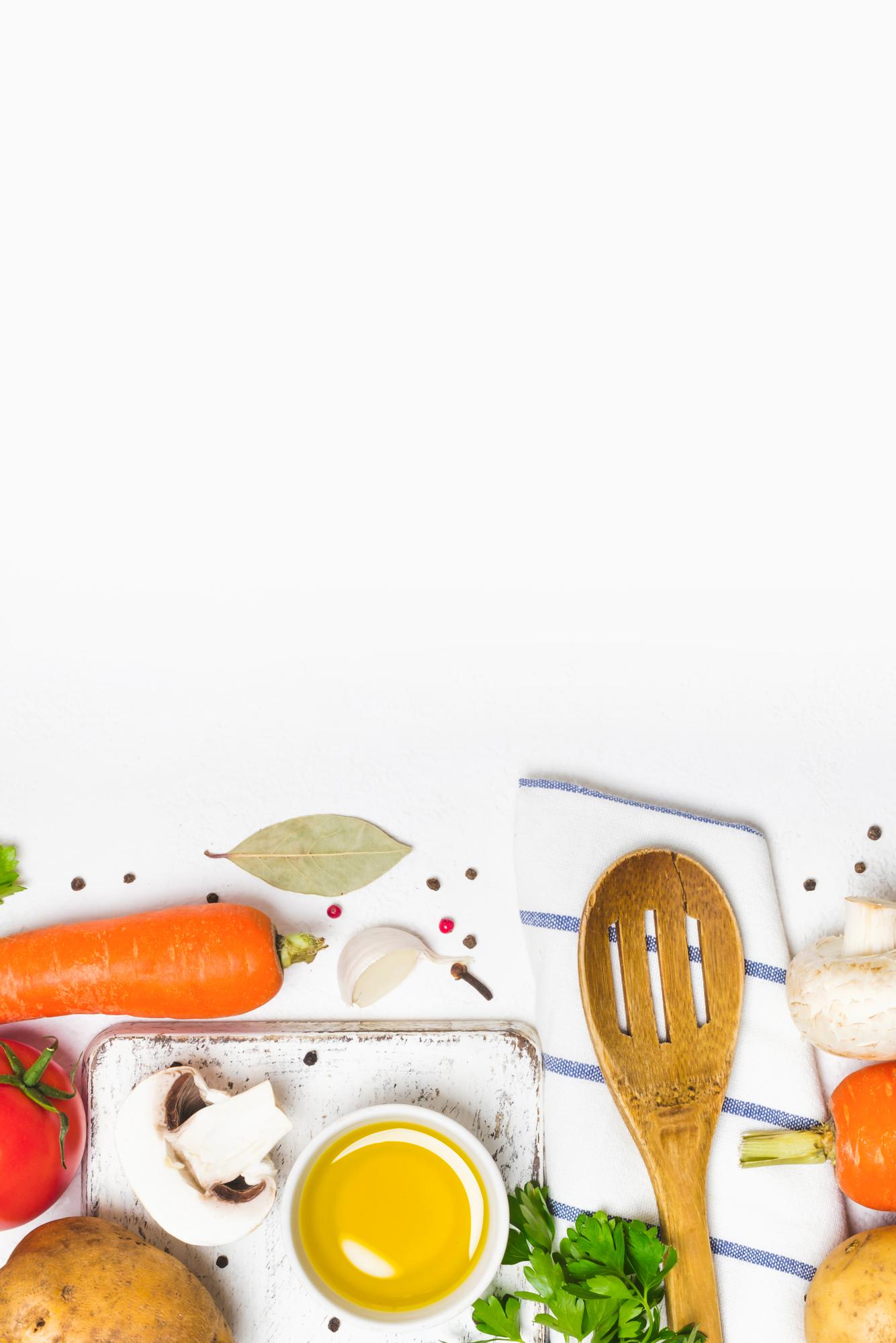 Bright kitchen counter with ingredients